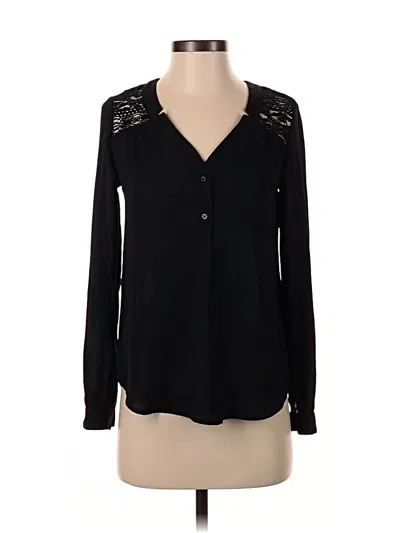 Pre-owned Candies Candie's Long Sleeve Blouse In Black