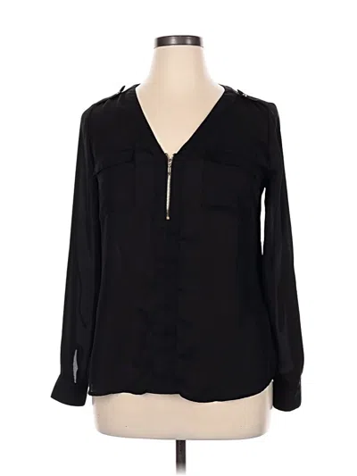 Pre-owned Candies Candie's Long Sleeve Blouse In Black