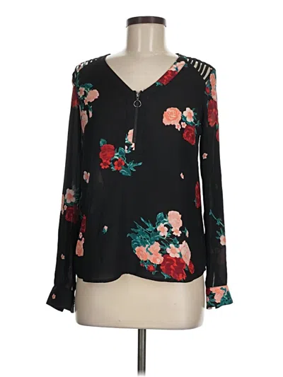 Pre-owned Candies Candie's Long Sleeve Blouse In Black