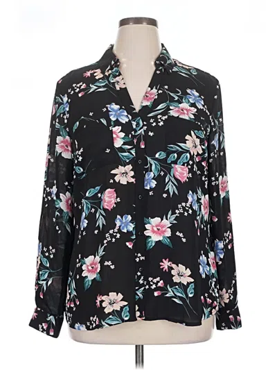 Pre-owned Candies Candie's Long Sleeve Blouse In Black
