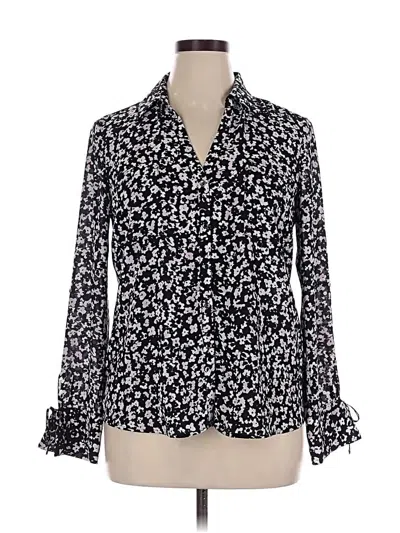 Pre-owned Candies Candie's Long Sleeve Blouse In Black