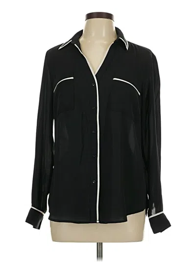Pre-owned Candies Candie's Long Sleeve Blouse In Black