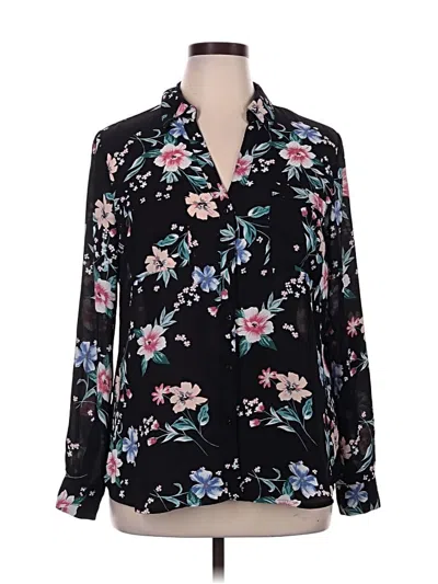 Pre-owned Candies Candie's Long Sleeve Blouse In Black