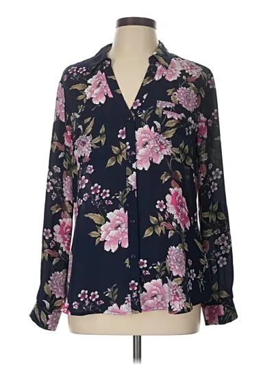 Pre-owned Candies Candie's Long Sleeve Blouse In Black