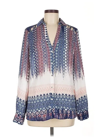 Pre-owned Candies Candie's Long Sleeve Blouse In Blue