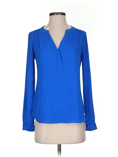 Pre-owned Candies Candie's Long Sleeve Blouse In Blue