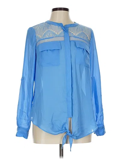 Pre-owned Candies Candie's Long Sleeve Blouse In Blue