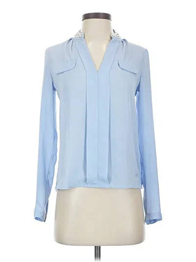 Pre-owned Candies Candie's Long Sleeve Blouse In Blue