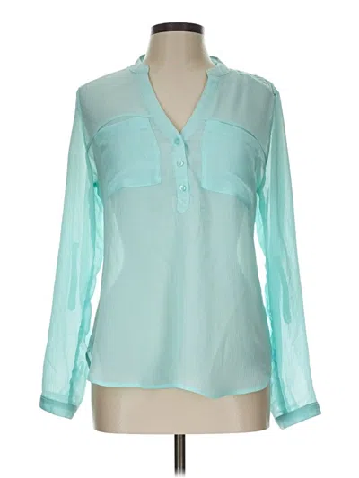 Pre-owned Candies Candie's Long Sleeve Blouse In Blue