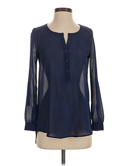 Pre-owned Candies Candie's Long Sleeve Blouse In Blue