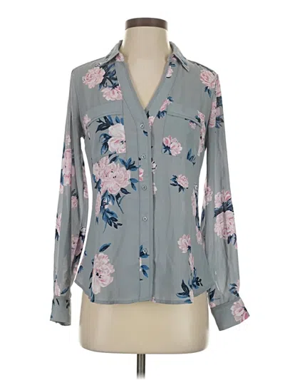 Pre-owned Candies Candie's Long Sleeve Blouse In Gray