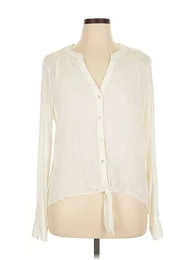Pre-owned Candies Candie's Long Sleeve Blouse In Ivory