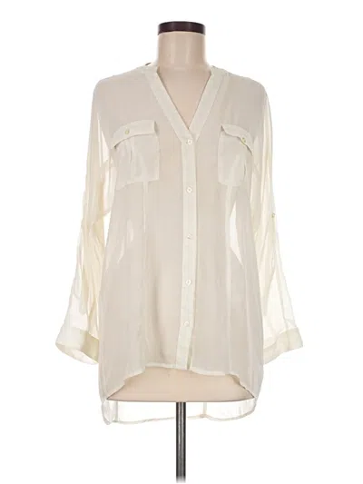 Pre-owned Candies Candie's Long Sleeve Blouse In Ivory