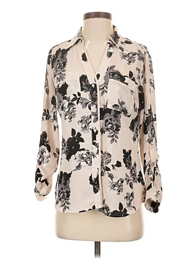 Pre-owned Candies Candie's Long Sleeve Blouse In Ivory