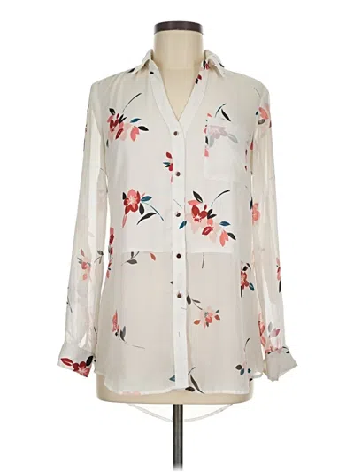 Pre-owned Candies Candie's Long Sleeve Blouse In Ivory