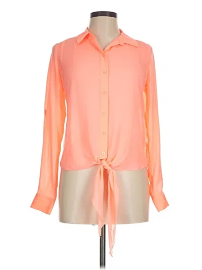Pre-owned Candies Candie's Long Sleeve Blouse In Orange