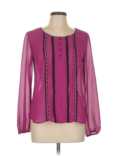 Pre-owned Candies Candie's Long Sleeve Blouse In Pink