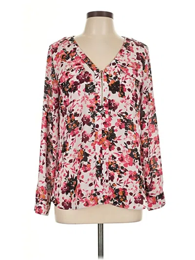 Pre-owned Candies Candie's Long Sleeve Blouse In Pink