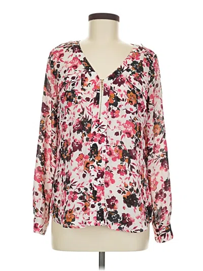 Pre-owned Candies Candie's Long Sleeve Blouse In Pink
