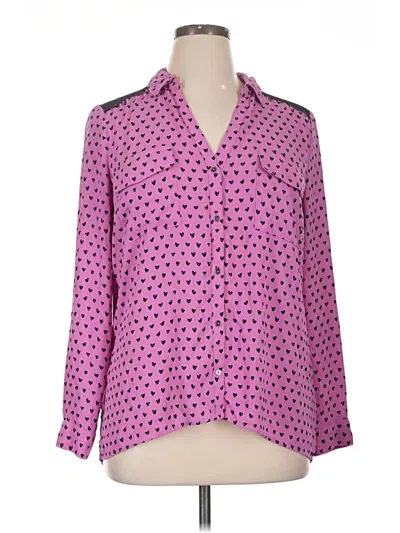 Pre-owned Candies Candie's Long Sleeve Blouse In Pink