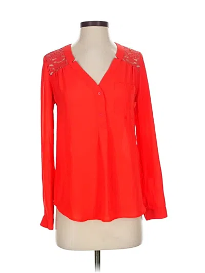 Pre-owned Candies Candie's Long Sleeve Blouse In Red
