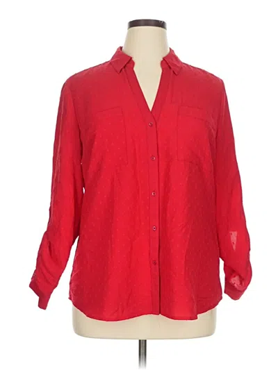 Pre-owned Candies Candie's Long Sleeve Blouse In Red