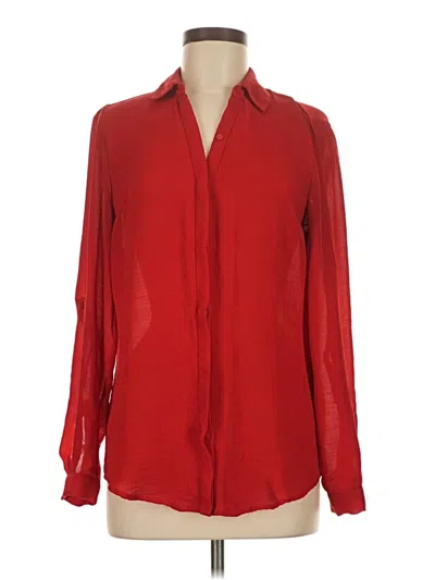 Pre-owned Candies Candie's Long Sleeve Blouse In Red