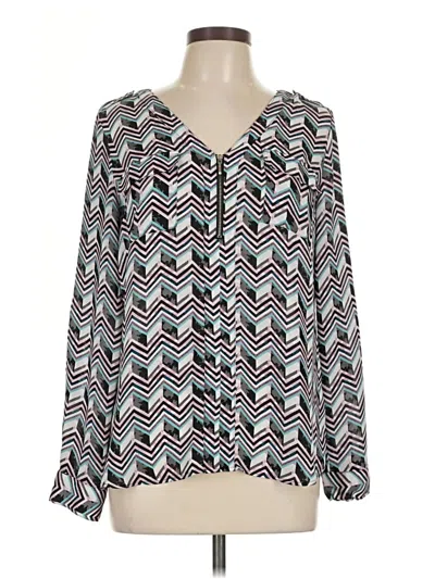 Pre-owned Candies Candie's Long Sleeve Blouse In Silver