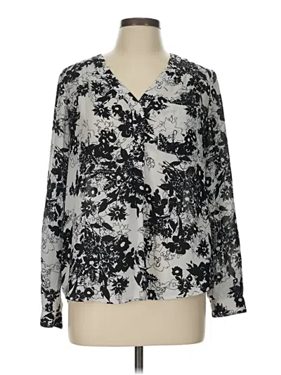 Pre-owned Candies Candie's Long Sleeve Blouse In Silver