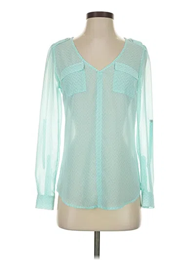 Pre-owned Candies Candie's Long Sleeve Blouse In Teal