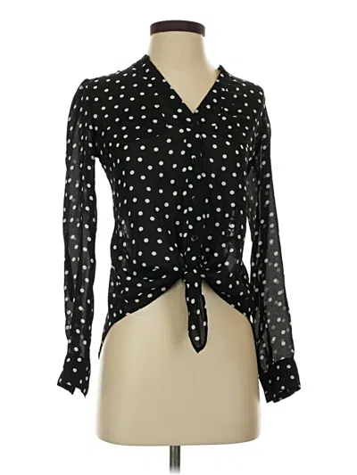 Pre-owned Candies Candie's Long Sleeve Polo Shirt In Black