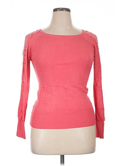 Pre-owned Candies Candie's Long Sleeve Top Pink Sweetheart Neckline Tops