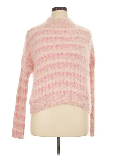 Pre-owned Candies Candie's Long Sleeve Top Pink Turtleneck Tops
