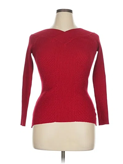 Pre-owned Candies Candie's Long Sleeve Top Red Boatneck Tops