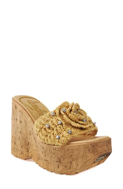Candies Candie's Mulani Platform Wedge Sandal In Natural