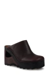 Candies Candie's Nichola Platform Wedge Clog In Brown Leather