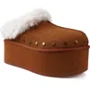 Candies Candie's Sabi Faux Fur Platform Clog In Beige