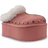 Candies Candie's Sabi Faux Fur Platform Clog In Red