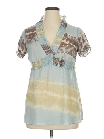 Pre-owned Candies Candie's Short Sleeve Blouse In Blue