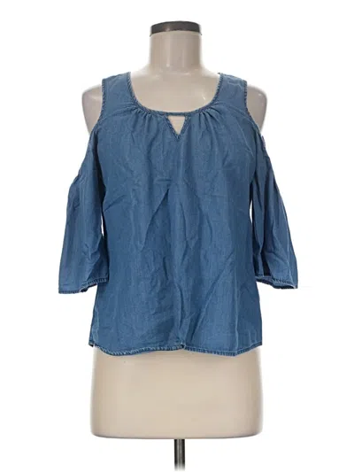 Pre-owned Candies Candie's Short Sleeve Blouse In Blue