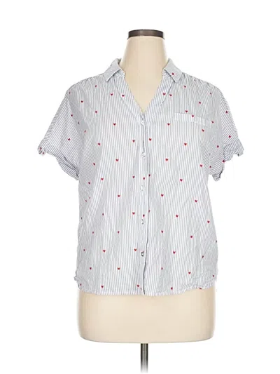 Pre-owned Candies Candie's Short Sleeve Blouse In Gray