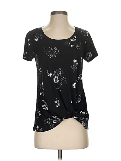 Pre-owned Candies Candie's Short Sleeve Top Black Scoop Neck Tops