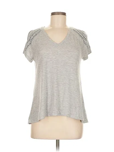 Pre-owned Candies Candie's Short Sleeve Top Gray Sweetheart Neckline Tops