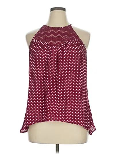 Pre-owned Candies Candie's Sleeveless Blouse In Burgundy