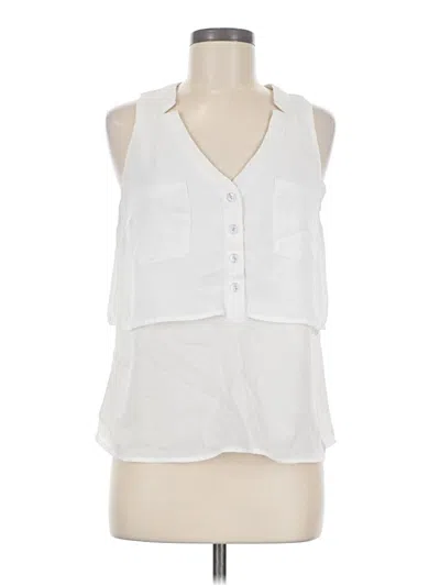 Pre-owned Candies Candie's Sleeveless Button Down Shirt In White