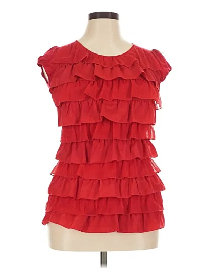 Pre-owned Candies Candie's Sleeveless Top Red Ruffles Neckline Tops