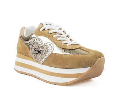 Candies Candie's Taffy Platform Sneaker In Gold