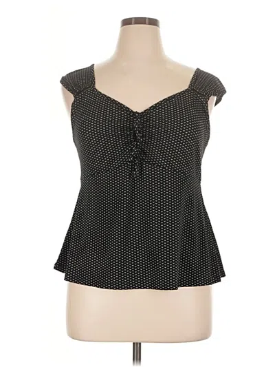 Pre-owned Candies Candie's Tank Top Black Sweetheart Neckline Tops