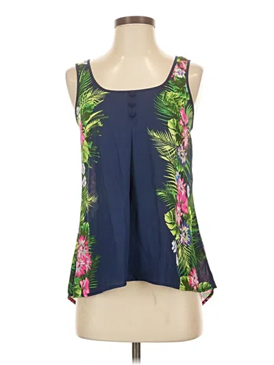Pre-owned Candies Candie's Tank Top Blue Halter Neckline Tops