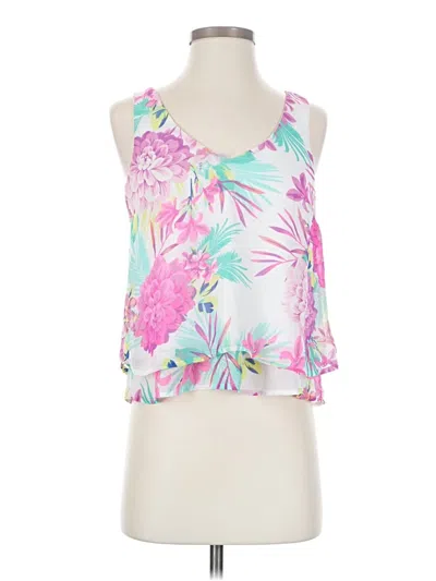 Pre-owned Candies Candie's Tank Top Pink Halter Neckline Tops